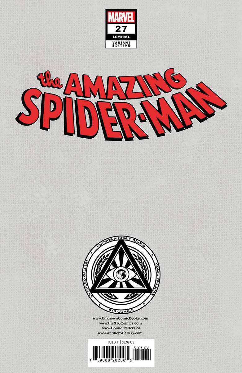 AMAZING SPIDER-MAN #27 SIGNED Nathan Szerdy Virgin Variant w/COA IN STOCK