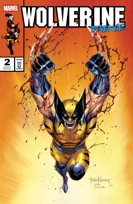 [SIGNED BY KIRKHAM W/ COA] WOLVERINE REVENGE #2 RED BAND TYLER KIRKHAM AFTER JIM LEE HOMAGE VAR [INST]