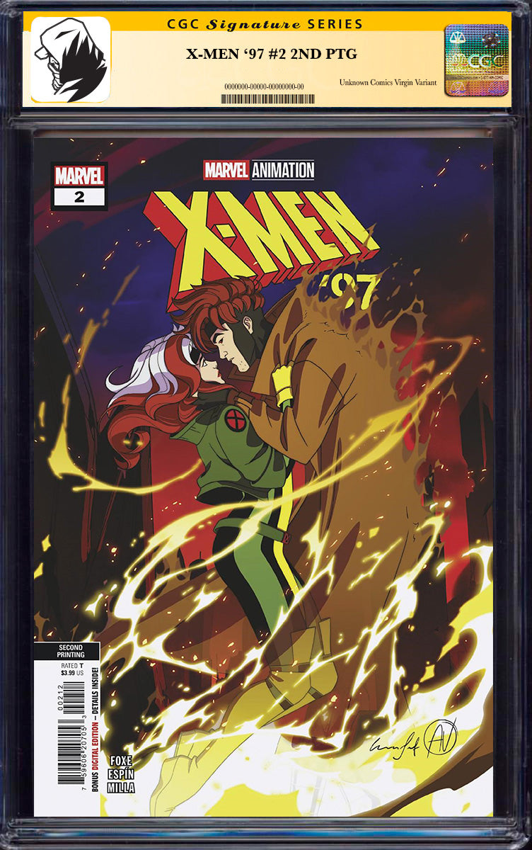 [DOUBLE SIGNED] [ZANN / LoCASCIO] X-MEN '97 #2 MARVEL ANIMATION 2ND PRINTING VARIANT [CGC YELLOW LABEL] (01/29/2025)