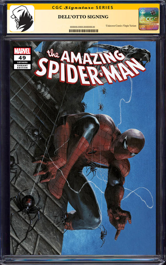 [SIGNED CGC 9.6+ YELLOW LABEL] AMAZING SPIDER-MAN #49 UNKNOWN COMICS GABRIELE DELLOTTO EXCLUSIVE VAR [08-25]