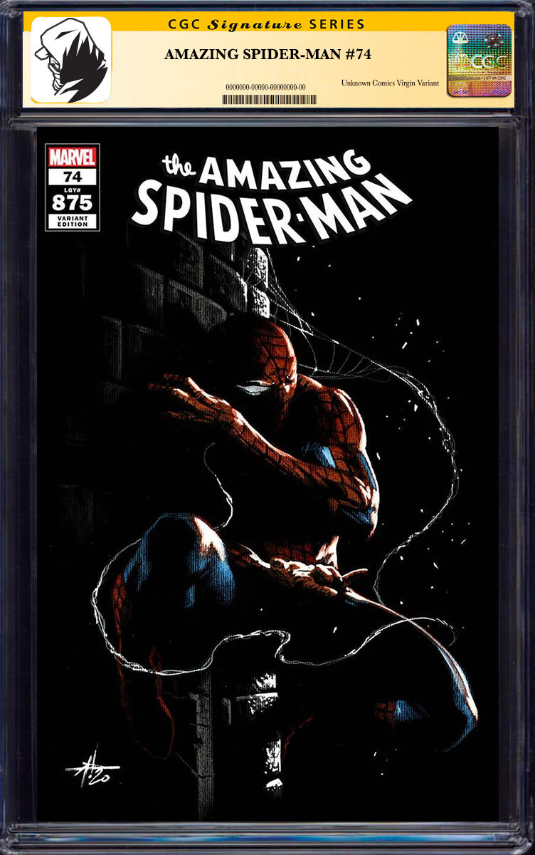 [SIGNED CGC 9.6+ YELLOW LABEL] Amazing Spider-Man #74 Unknown Comics Gabriel Dell_Otto Exclusive Var [08-25]