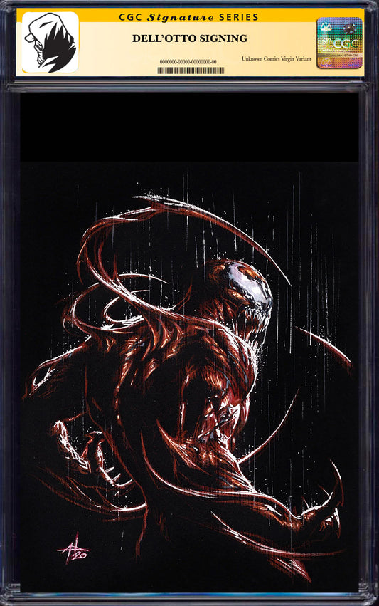 [SIGNED CGC 9.6+ YELLOW LABEL] Venom #31 Unknown Comics Gabriele Dell_Otto Exclusive Carnage Var Kib [08-25]