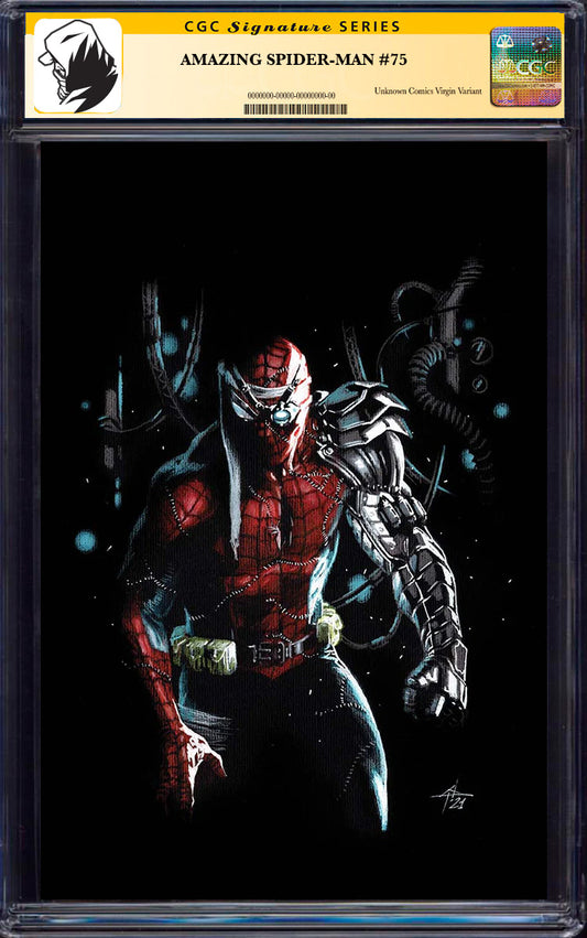 [SIGNED CGC 9.6+ YELLOW LABEL]Amazing Spider-Man #75 Unknown Comics Gabriele Dell_Otto Exclusive Var [08-25]