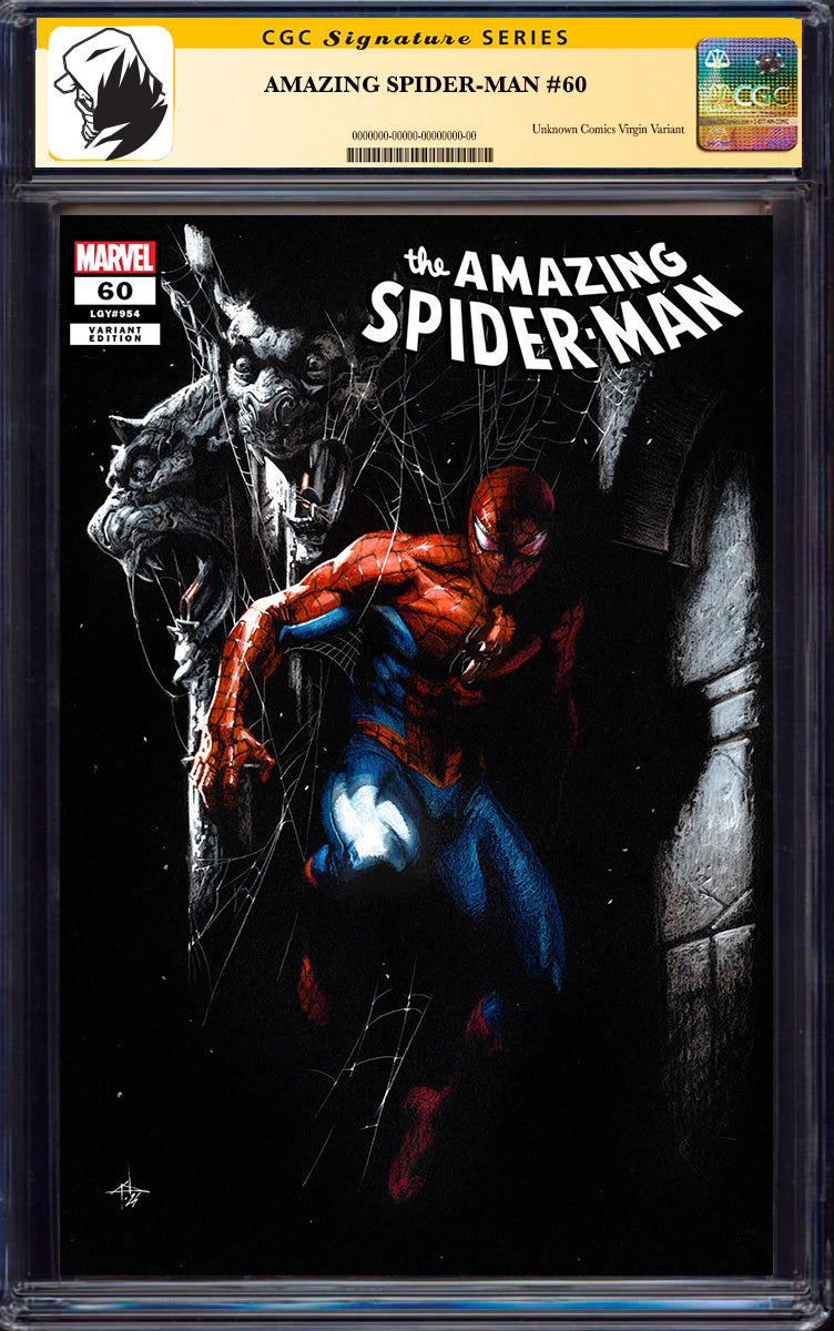 [SIGNED CGC] AMAZING SPIDER-MAN #60 UNKNOWN COMICS GABRIELE DELL'OTTO VAR 9.6+ YELLOW LABEL (06/2025)