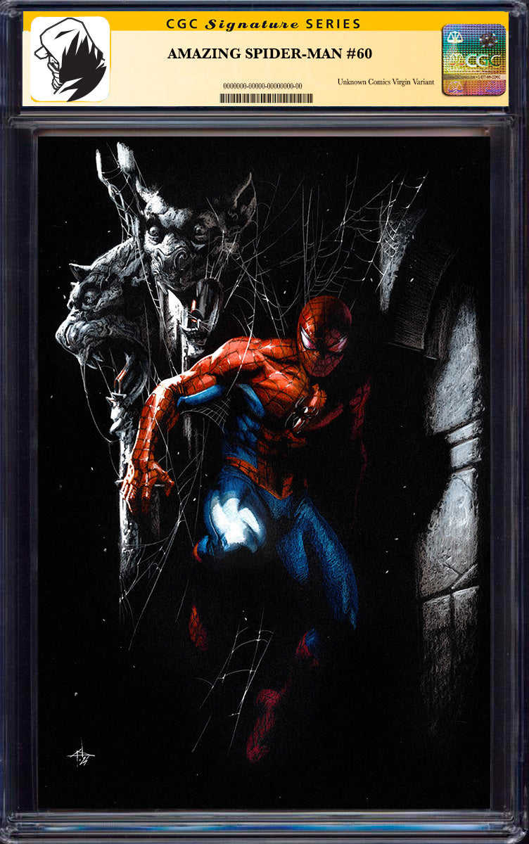 [SIGNED CGC] AMAZING SPIDER-MAN #60 UNKNOWN COMICS GABRIELE DELL'OTTO VAR 9.6+ YELLOW LABEL (06/2025)