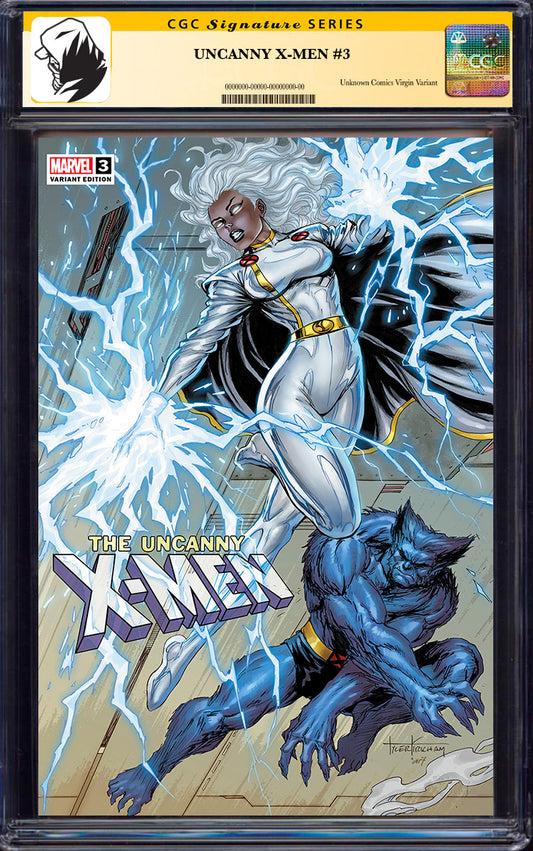 [SIGNED CGC] UNCANNY X-MEN #3 UNKNOWN COMICS EXCLUSIVE TYLER KIRKHAM VAR [CGC 9.6+ YELLOW LABEL] (06/25/2025)