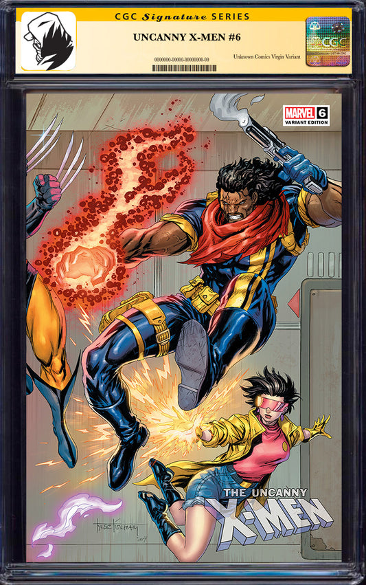 [SIGNED CGC] UNCANNY X-MEN #6 UNKNOWN COMICS TYLER KIRKHAM EXCLUSIVE VAR 9.6+ YELLOW LABEL (06/2025)