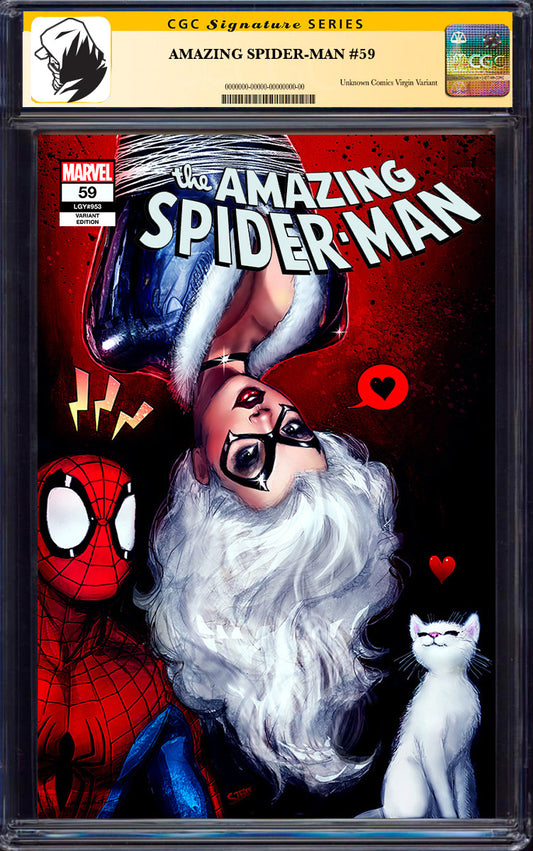 [SIGNED CGC] AMAZING SPIDER-MAN #59 UNKNOWN COMICS NATHAN SZERDY EXCLUSIVE VAR CGC 9.6+ YELLOW LABEL (06/2025)