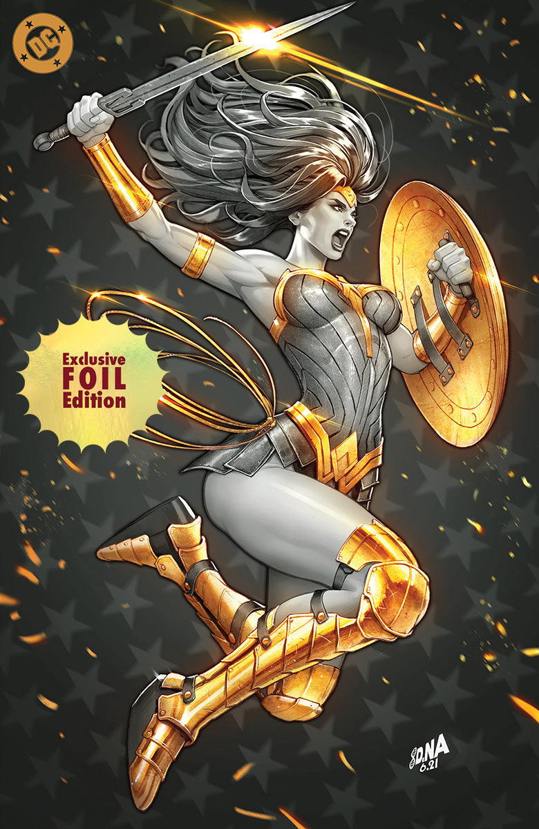 [SIGNED W/ COA] [FOIL] WONDER WOMAN #14 DAVID NAKAYAMA NYCC BLACK & GOLD EXCLUSIVE VIRGIN VAR [IN STOCK]