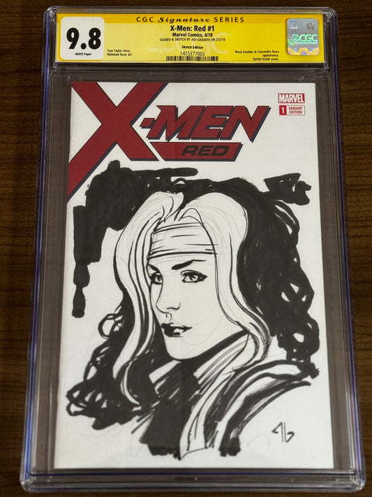 X-MEN RED #1 BLANK SKETCH ADI GRANOV  OF ROGUE VAR CGC 9.8 SS YELLOW LABEL [IN STOCK]