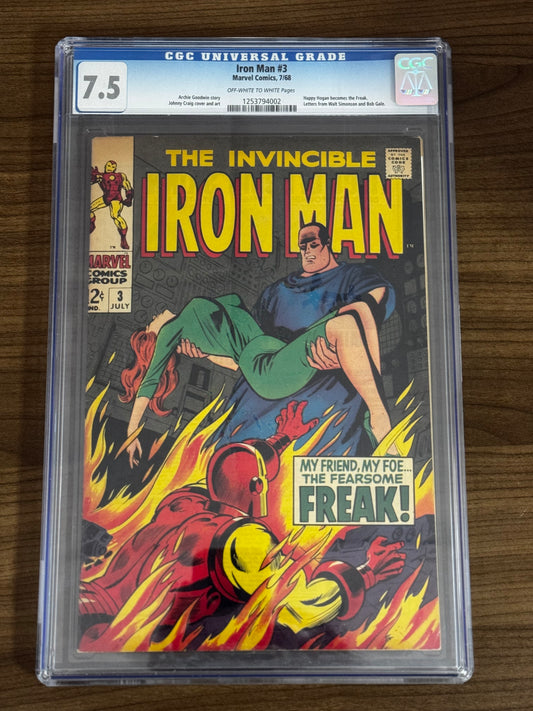 IRON MAN #3 1968 CGC 7.5 BLUE LABEL [IN STOCK]