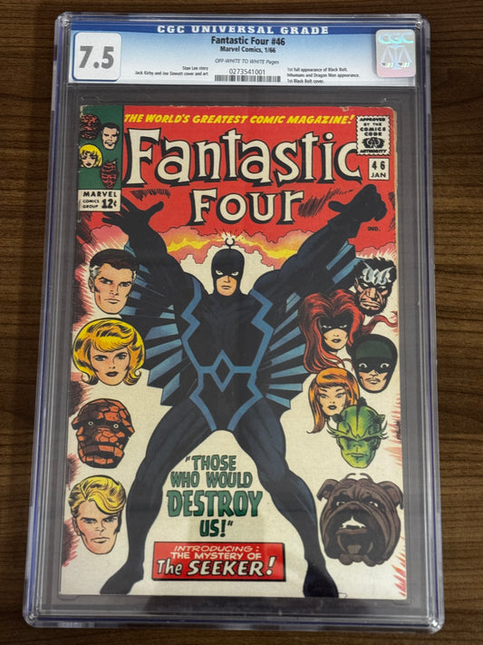 FANTASTIC FOUR #46 1ST FULL APPEARANCE OF BLACK BOLT CGC 7.5 BLUE LABEL [IN STOCK]