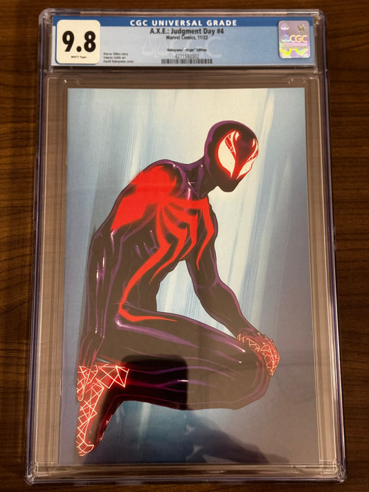 A.X.E. JUDGMENT DAY #4 DAVID NAKAYAMA UNKNOWN COMICS EXCLUSIVE VIRGIN VAR CGC 9.8 BLUE LABEL [IN STOCK]