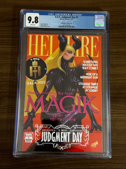 A.X.E. JUDGMENT DAY #5 UNKNOWN COMICS EXCLUSIVE VIRGIN VAR CGC 9.8 BLUE LABEL [IN STOCK]