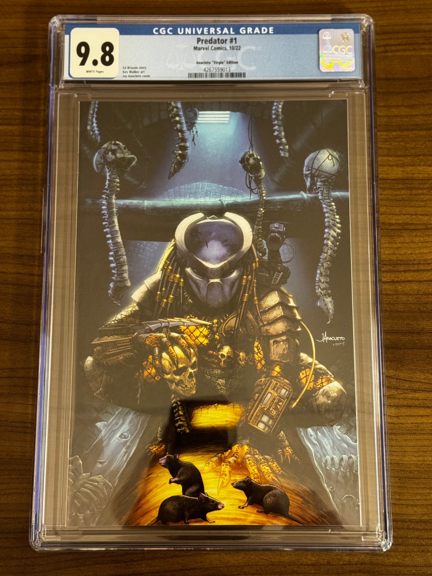 PREDATOR #1 JAY ANACLETO UNKNOWN COMICS EXCLUSIVE VIRGIN VAR CGC 9.8 BLUE LABEL [IN STOCK]