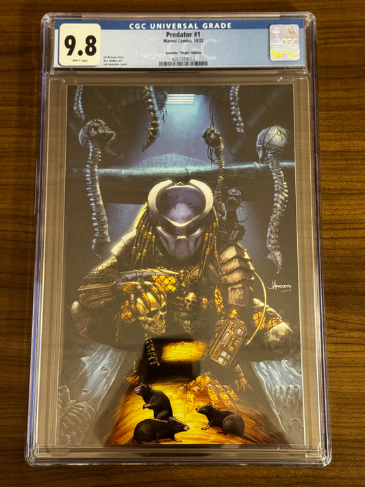 PREDATOR #1 JAY ANACLETO UNKNOWN COMICS EXCLUSIVE VIRGIN VAR CGC 9.8 BLUE LABEL [IN STOCK]