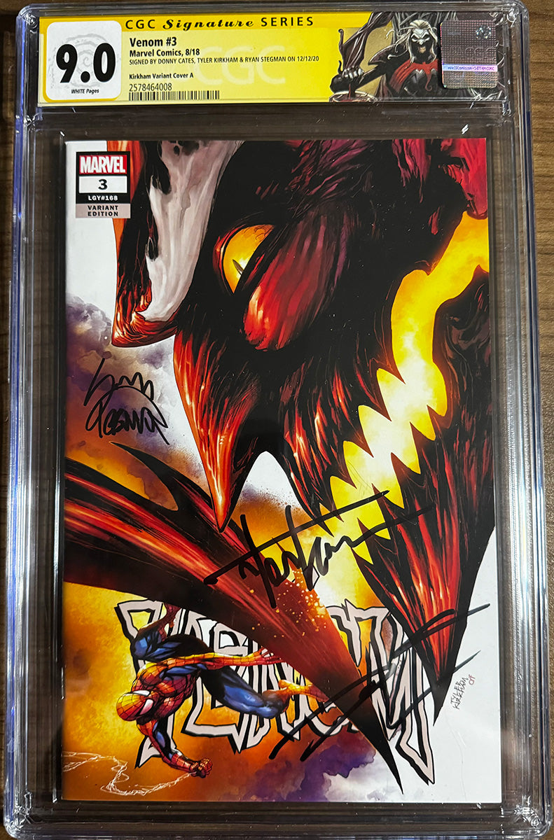 [CGC 9.0 Yellow Label Triple Signed Cates | Stegman | Kirkham] VENOM #3 Unknown Comics Tyler Kirkham Exclusive First full appearance of Knull [IN STOCK]