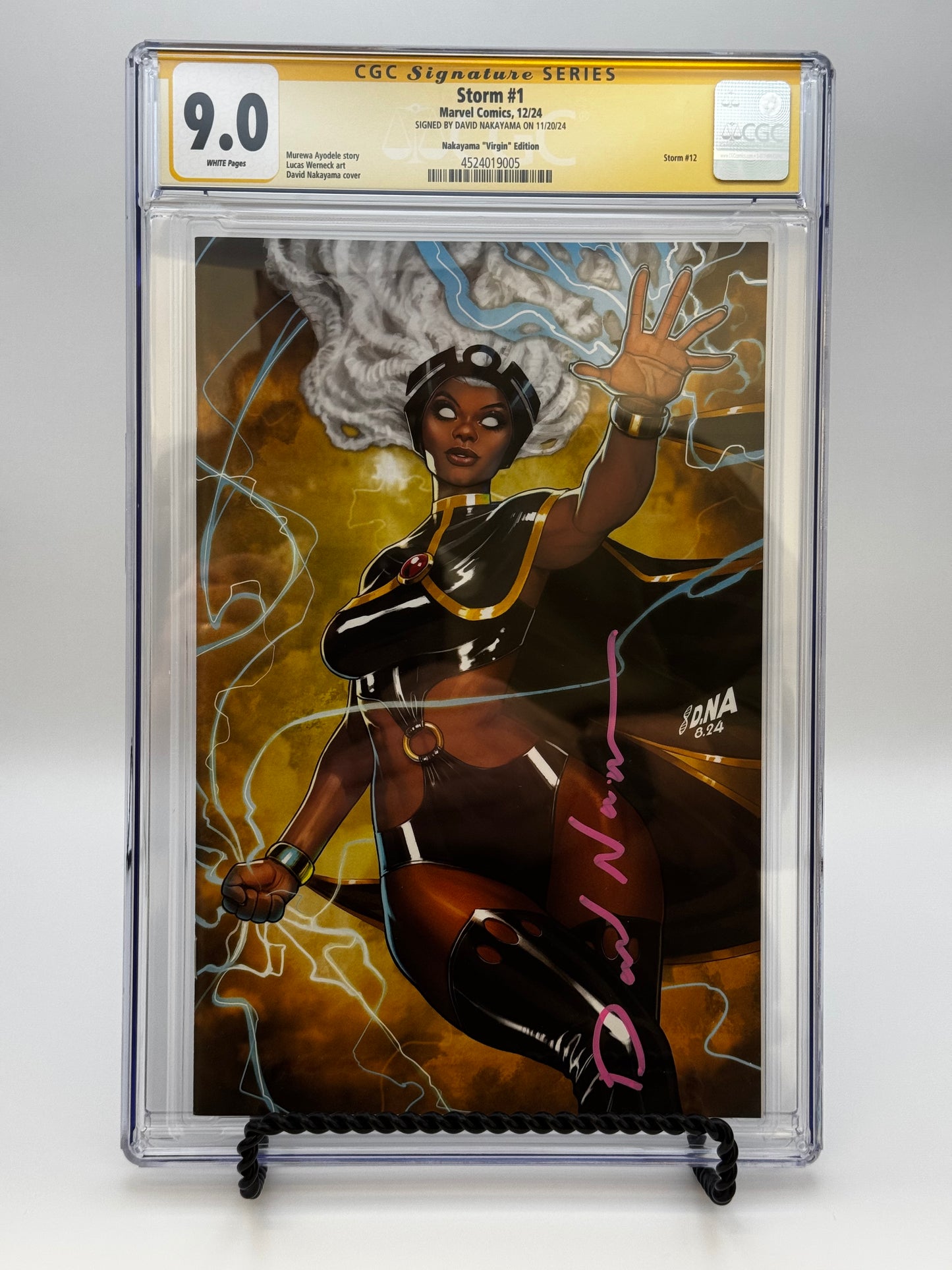 [SIGNED BY DAVID NAKAYAMA] STORM #1 UNKNOWN COMICS DAVID NAKAYAMA EXCLUSIVE VIRGIN VAR [CGC 9.0 YELLOW LABEL] [IN STOCK]