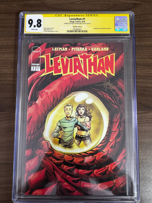 LEVIATHAN #1 [SIGNED] CREEES UNKNOWN COMICS EXCLUSIVE VAR CGC 9.8 YELLOW LABEL [IN STOCK]