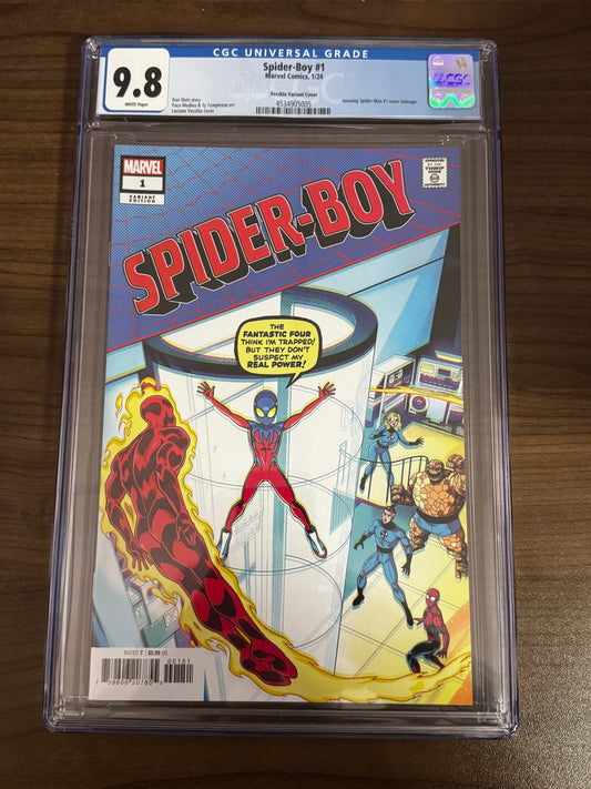 SPIDER-BOY #1 LUCIANO VECCHIO HOMAGE VAR CGC 9.8 BLUE LABEL [IN STOCK]