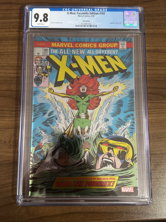 X-MEN #101 FACSIMILE [FOIL] UNKNOWN COMICS EXCLUSIVE 2023 CGC 9.8 BLUE LABEL [IN STOCK]