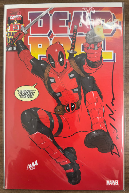 [SIGNED BY DAVID NAKAYAMA] DEADPOOL #1 UNKNOWN COMICS DAVID NAKAYAMA FACSIMILE VAR [IN STOCK]