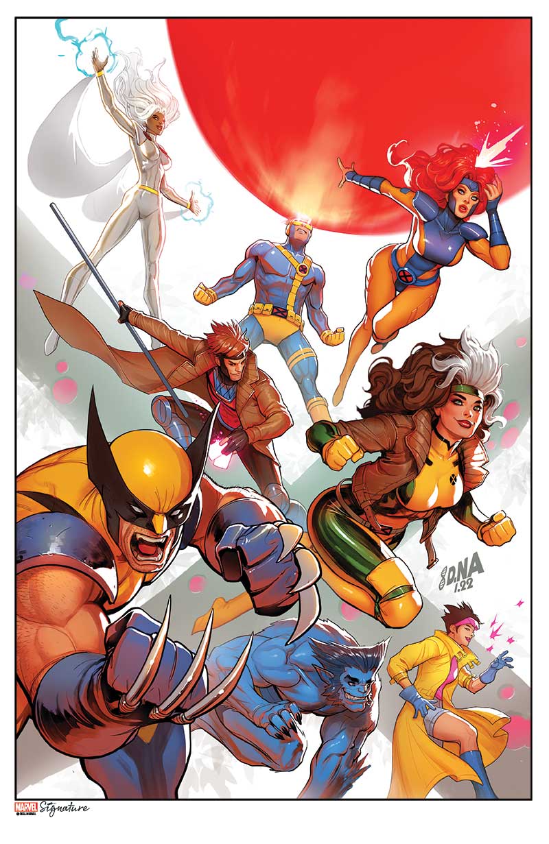 [X-MEN VOICE CAST SIGNED] MARVEL SIGNATURE X-MEN '92 TEAM SPECIAL EDITION DAVID NAKAYAMA ART PRINT (08/28/2024)