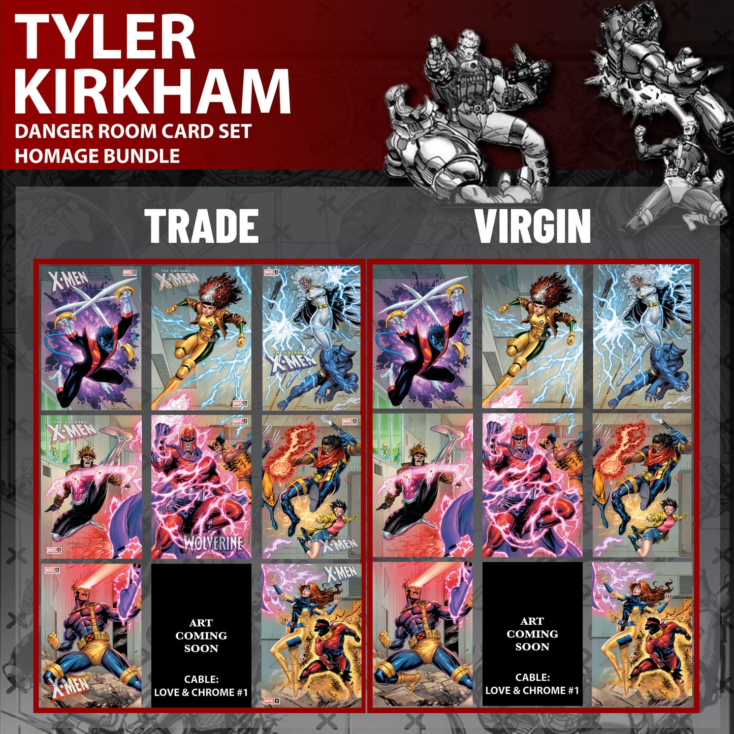 (01/29/2025) [18 PACK] DANGER ROOM CARD SET HOMAGE CONNECTING COVERS EXCLUSIVE BUNDLE TYLER KIRKHAM VAR