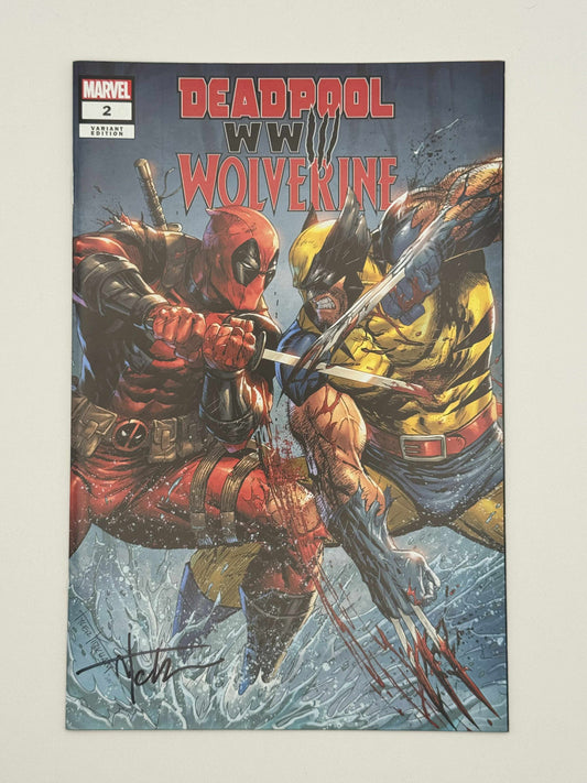 [SIGNED W/ COA] DEADPOOL & WOLVERINE: WWIII #2 UNKNOWN COMICS TYLER KIRKHAM EXCLUSIVE VAR [IN STOCK]