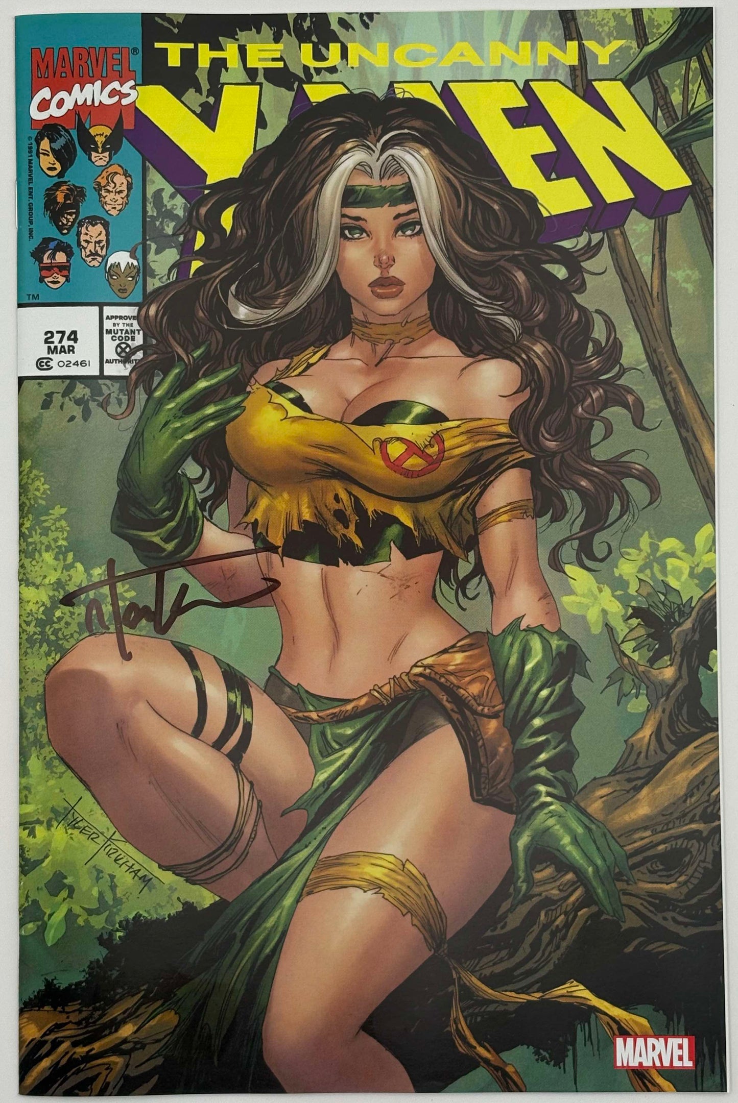 [SIGNED W/ COA] UNCANNY X-MEN #274 FACSIMILE UNKNOWN COMICS TYLER KIRKHAM EXCLUSIVE VAR [in stock]