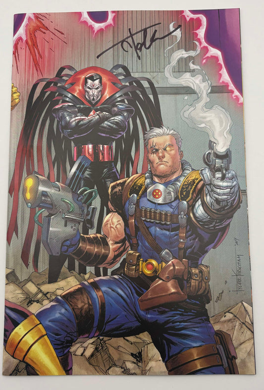 (Signed W/ COA) Tyler Kirkham | Cable: Love & Chrome #1 Unknown Comics Tyler Kirkham Connecting Cover Exclusive Virgin Var (08/16/2025) [IN STOCK]