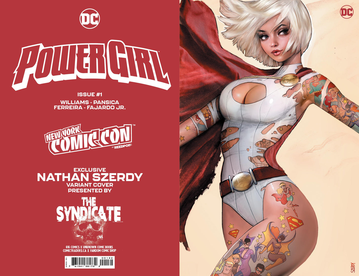 [SIGNED W/ COA] POWER GIRL #1 NATHAN SZERDY (616) EXCLUSIVE FOIL NYCC VIRGIN VAR [IN STOCK]