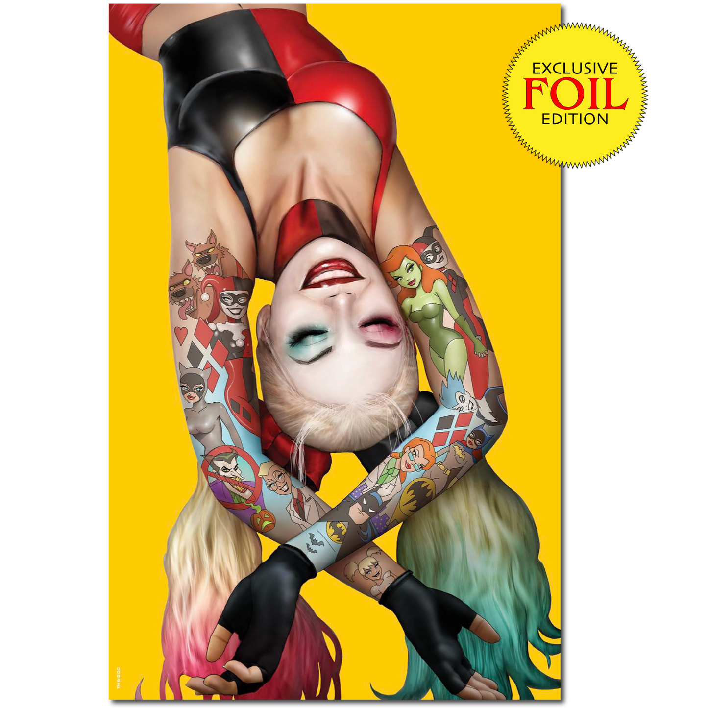 [SIGNED W/ COA] [FOIL] HARLEY QUINN #30 NATHAN SZERDY (616) EXCLUSIVE TATTOO FOIL VIRGIN VAR (01/31/2024) (07/05/2023)