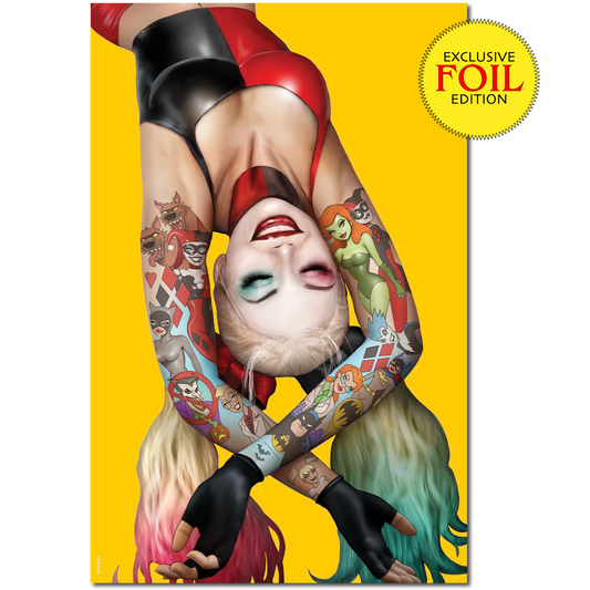 [SIGNED W/ COA] [FOIL] HARLEY QUINN #30 NATHAN SZERDY (616) EXCLUSIVE TATTOO FOIL VIRGIN VAR (01/31/2024) (07/05/2023)