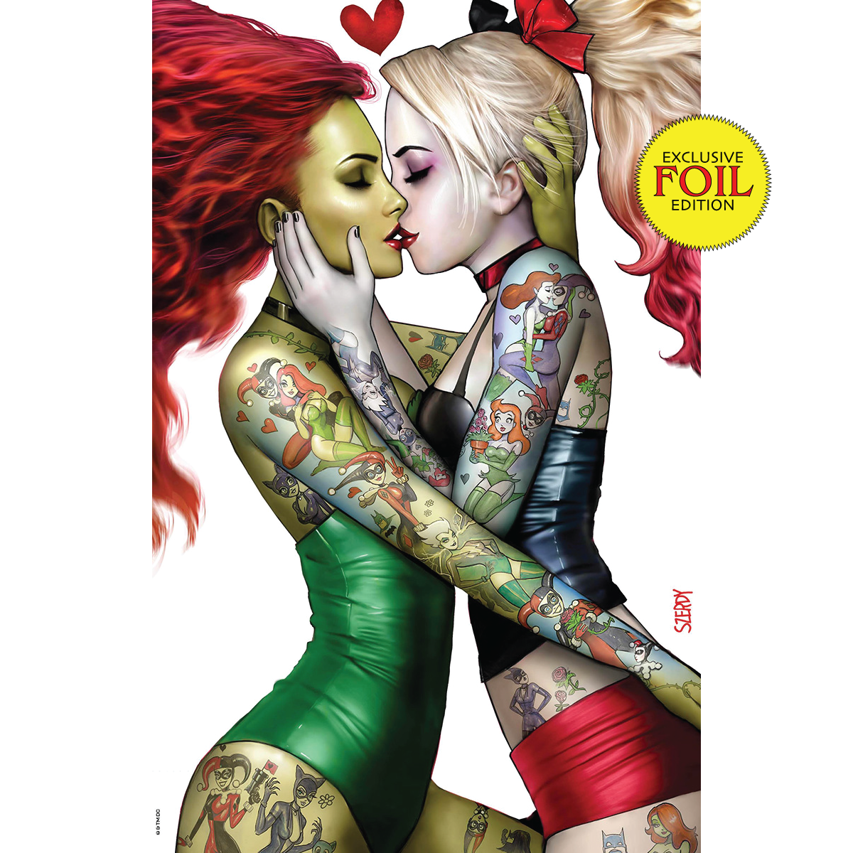 [SIGNED W/ COA] [FOIL] HARLEY QUINN #31 NATHAN SZERDY (616) EXCLUSIVE IVY TATTOO FOIL VIRGIN VAR (08/16/2023)