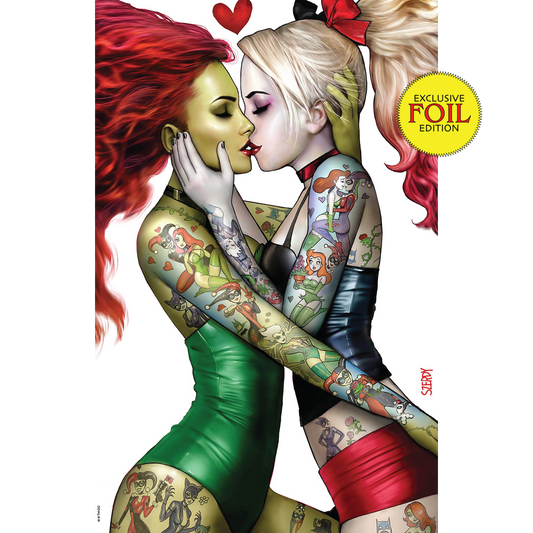 [SIGNED W/ COA] [FOIL] HARLEY QUINN #31 NATHAN SZERDY (616) EXCLUSIVE IVY TATTOO FOIL VIRGIN VAR (08/16/2023)